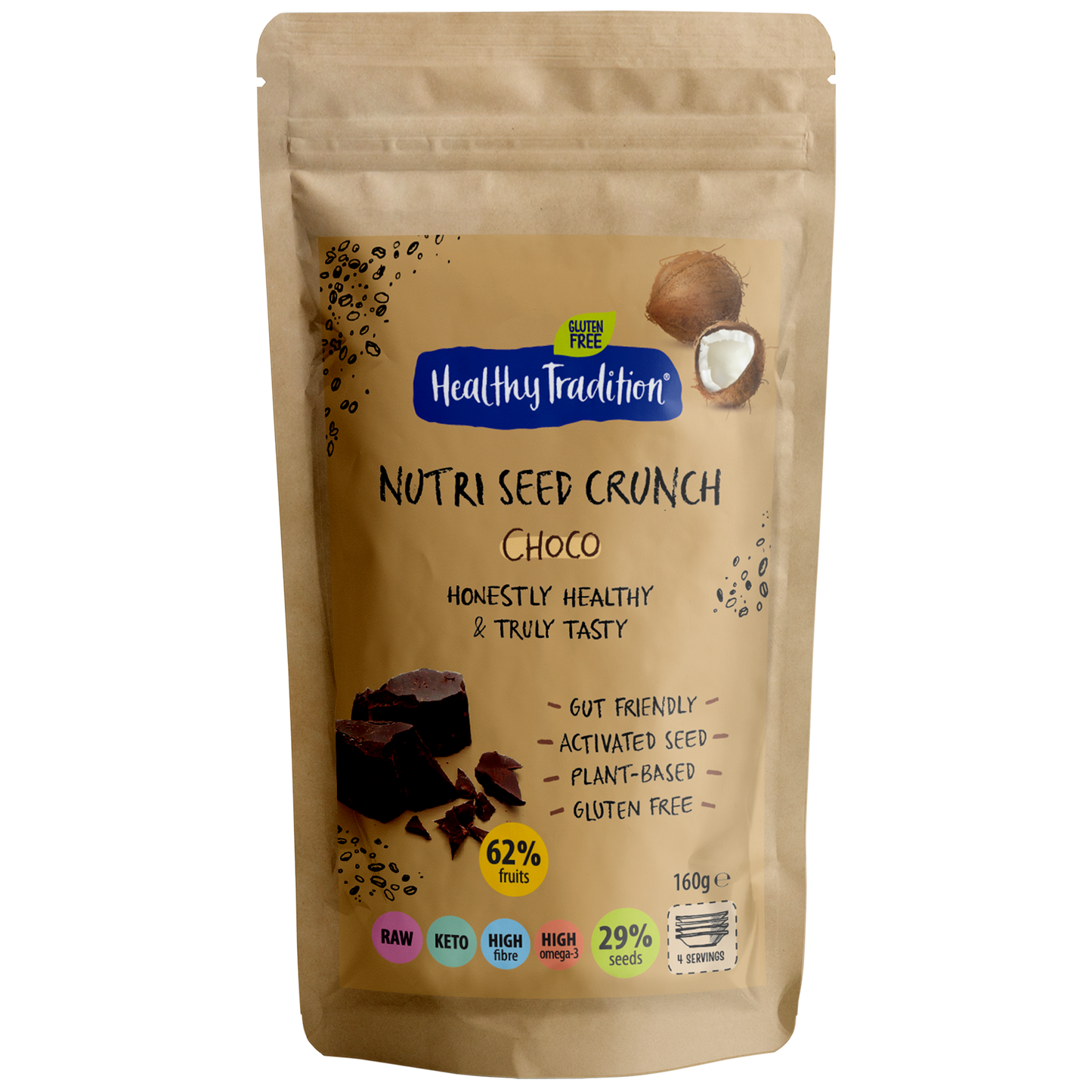 Nutri Seed Crunch CHOCO - Raw * Vegan * Gluten free * No added sugar