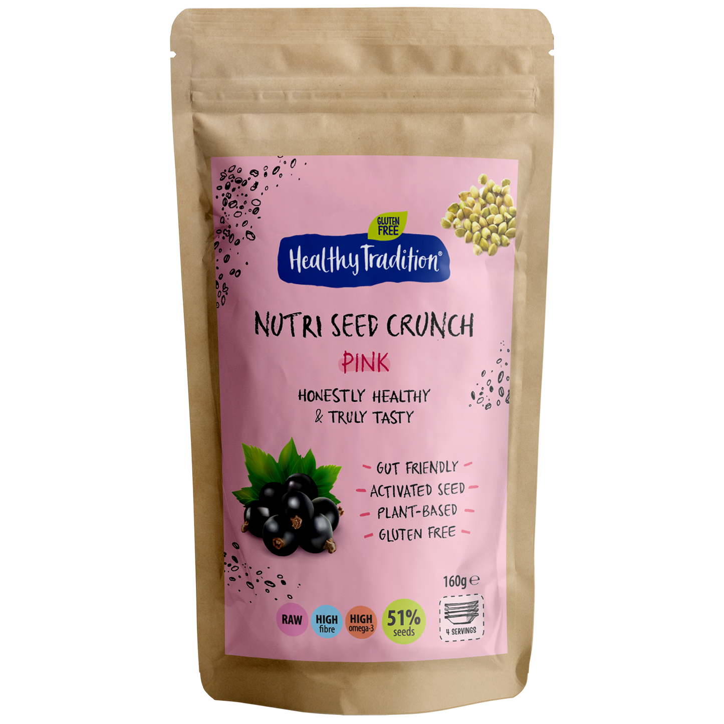 Nutri Seed Crunch BERRY - Raw * Vegan * Gluten free * Superfood