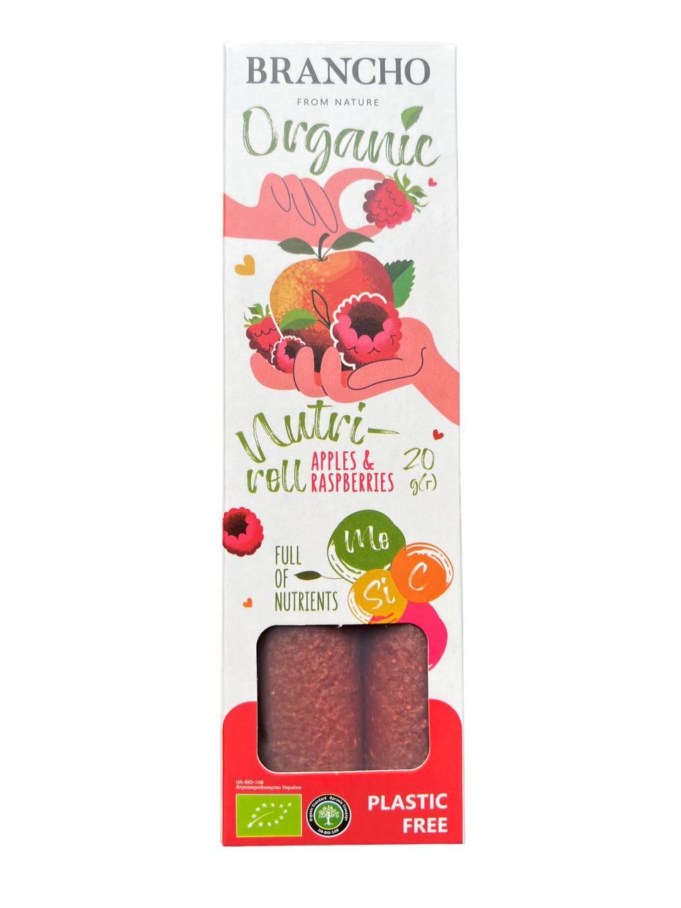 Organic fruit-roll APPLE RASPBERRY - Raw * No added sugar
