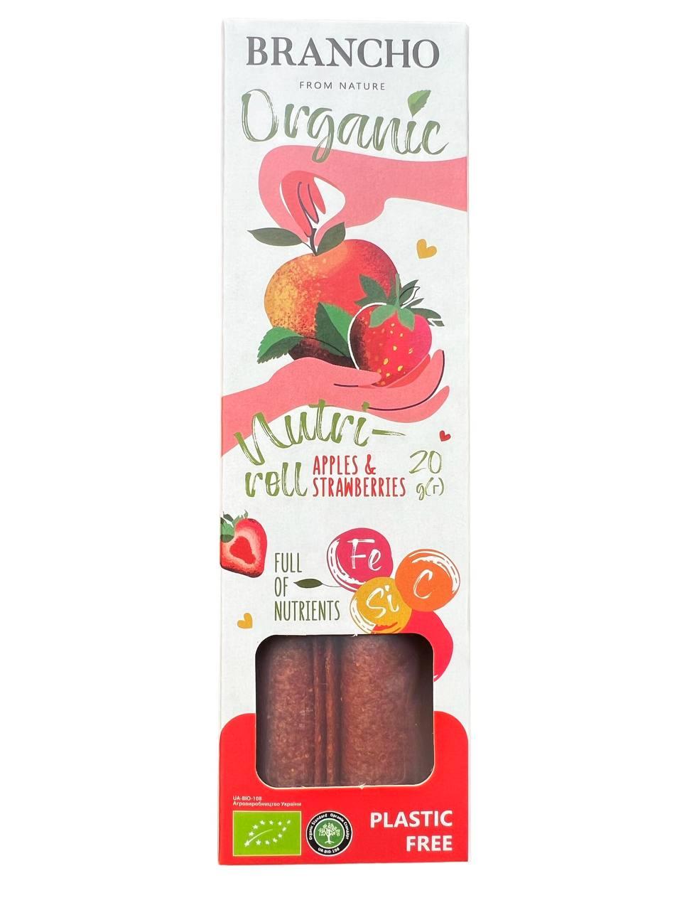 Brancho Organic fruit-roll APPLE STRAWBERRY